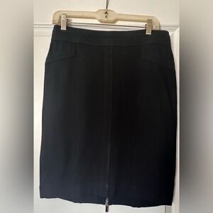 BCBG MaxAzria Black midi pencil stretch skirt with back zipper size S